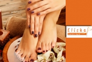 [Imagen:¡Paga $12 en lugar de $40  por Maquillaje permanente de Uñas en manos y pies + Manicure Spa y Pedicure Spa + Exfoliación e Hidratación en manos y pies en Elisha Salón!]