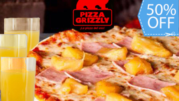 [Imagen:¡DeliciOSO Combo de Verano!¡Paga Q75 en lugar de Q150 por Pizza Grande  a Elección + Pichel de Bebida  a Elección en Pizza Grizzly!]