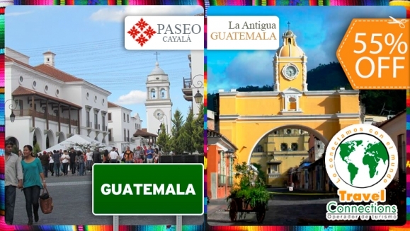 [Imagen:¡Paga $29 en lugar de $65 por Tour Guiado a Antigua Guatemala y Paseo Cayalá + Snacks a Bordo + Asistencia Migratoria con Travel Connections! ¡Sólo 50 cupones disponibles!]