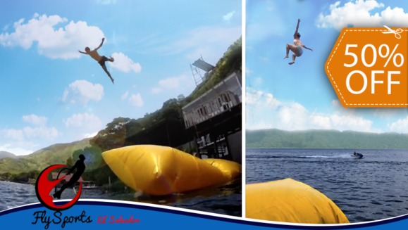 [Image: ¡Empápate de Adrenalina! ¡Paga $10 en lugar de $20 por 6 Saltos en Blob Jumper en el Lago de Coatepeque!m]