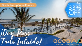 [Imagen:¡DayPass Oceana Resort! Buffet de Desayuno y Almuerzo, Snacks, Bebidas Ilimitadas + 1 Hora de Surf]