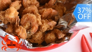 [Imagen:¡Camarones para 2 o Más! 2 Canastas de Camarones Empanizados, Guarniciones, Bebidas y Más.]