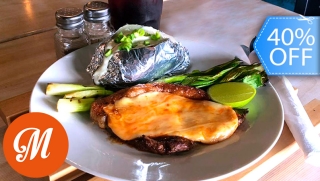 [Imagen:2 Platos de Puyazo Enquesado para 2, Papas al Horno, 2 Bebidas y Más.]