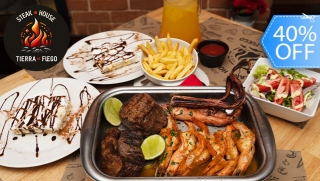 [Image: ¡Nueva Maristierra Para 4! Lomito o Puyazo, Pulpo, Camarones, Guarniciones y Más.m]