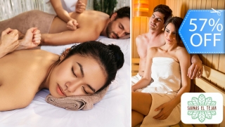 [Image: ¡Día de Spa Ilimitado para 2! Masajes, Sauna, Mascarillas, Bebidas y Másm]
