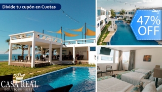 [Image: ¡Estadía Hasta para 6 en Monterrico! Habitación Triple con A/C, Desayunos, Playa Privada, Piscinas y Másm]