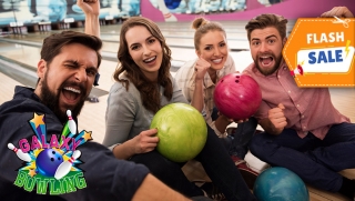 [Image: ¡Flash Sale del 30 de Junio al 7 de Julio! Galaxy Bowling: 1 Hora de Boliche para 5 Personas + Zapatosm]