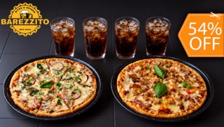 [Image: Menú para 4: 2 Pizzas de Pan Masa Madre con Especialidad a Elección + 4 Sodas ¡Ligeras y Deliciosas!m]