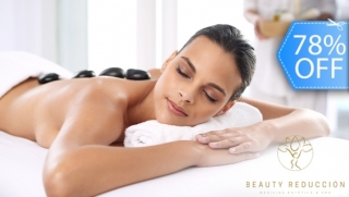 [Image: Masaje Relajante con Aceite de Coco + Piedras Calientes + Aromaterapia + Bebida Calientem]
