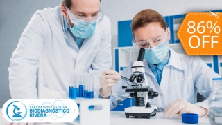 [Image: Elige 1 entre 10 Perfiles de Exámenes de Laboratorio Clínico: Tiroideo, Digestivo, Diábetico y Otrosm]