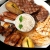 [Imagen:¡Paga $16.50 en Lugar de $33 por Parrillada para 2-3 Personas que Incluye: 8 Onzas de Carne +8 Onzas de Pollo + 8 Onzas de Costilla de Cerdo + 8 Onzas de Chorizo + 2 Guarniciones a Elección entre Vegetales, Papa, Ensalada o Arroz + 2 Sodas!]