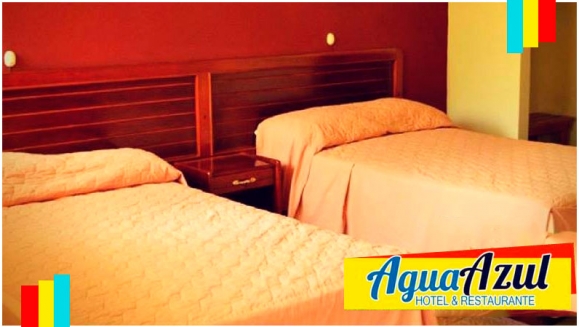 [Image: ¡Paga Q295 en vez de Q590 por Estadía para 2 Adultos y 2 Niños en Habitación Doble en Agua Azul Hotel y Restaurante en el Puerto de San José!m]