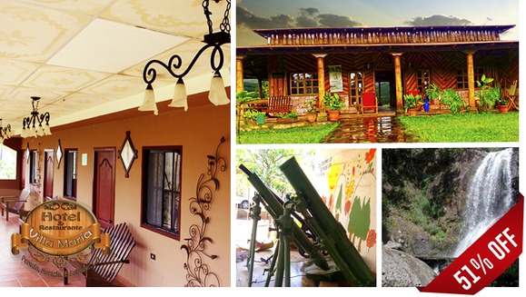 [Image: ¡Paga $49 en lugar de $100 por Estadía de 1 Noche para 4 Personas + 4 Desayunos + 4 Entrada a la Cascada del Salto El Perol o El Museo de La Revolución! ¡Solo 50 Cupones Disponibles!m]