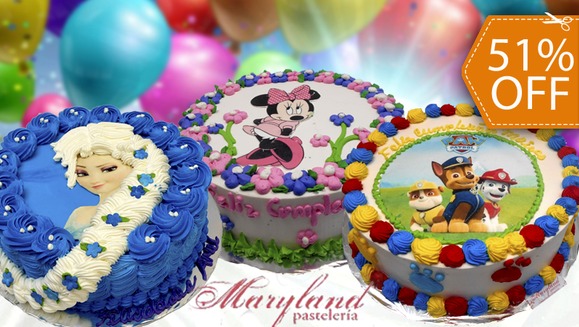 [Image: ¡Paga $22 en Lugar de $44.95 por Pastel Redondo de 40 Porciones con Relleno Premium + Decoración con Fotografía o Imagen Impresa en Papel de Arroz!m]