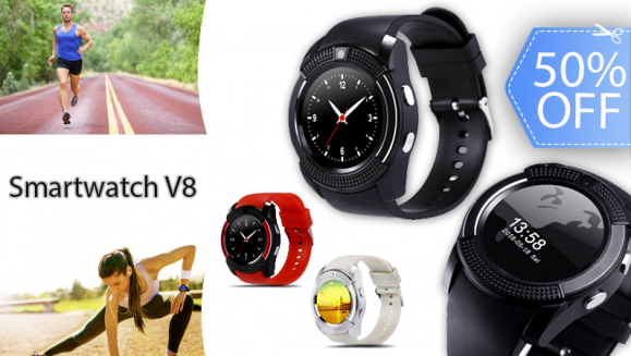 [Image: ¡Tu Celular en tu Muñeca! ¡Paga Q299 en lugar de Q600 por Smartwatch V8 con Ranura para SIM y Acceso a Llamadas, Correo, Mensajes, Bluetooth, Notificaciones, Cámara, Calendario y Mucho Más!m]
