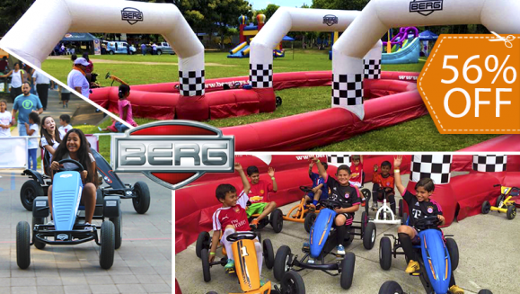 [Image: ¡Paga $99 en lugar de $225 por 1 Hora y 30 Minutos de Alquiler de Pista Inflable + 6 Karts (para Adultos y Niños) + Montaje de la Pista + Operario!m]
