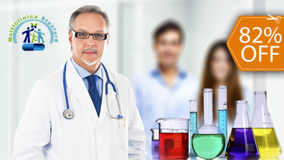 [Image: ¡Paga $18 en Lugar de $98 por 16 exámenes de Laboratorio + Lectura de Resultados en Consulta Médica Especializada con Internista, Ginecóloga, Dermatólogo o Pediatra!m]