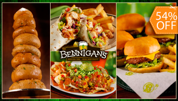 [Image: ¡Paga $17 en Vez de $36.95 por Menú para 2 con: Entrada de Nachos o Torre de Aros de Cebolla + 2 Platos Fuertes a Elección entre Cheeseburger Bites, Buffalo Chicken Sandwich, Kilkenny´s Chicken Wrap o Chicken Stir Fry + 2 Sodas o Tés Helados!m]