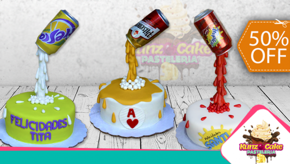 [Image: ¡Paga $20 en Lugar de $40 por Pastel Gravity Personalizado de 12 a 15 Porciones con Bizcocho y Relleno a Elección!m]