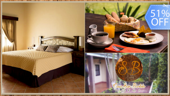 [Image: ¡Paga Q395 en lugar de Q800 por Estadía de 1 Noche para 2 Personas + 2 Desayunos en Antigua Guatemala!m]