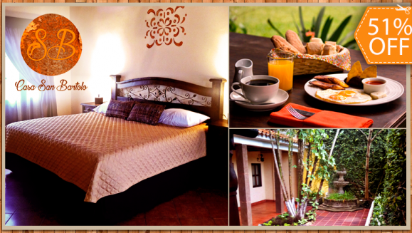 [Image: ¡Paga $49.50 en Lugar de $102 por Estadía de 1 Noche para 2 Personas + 2 Desayunos en Antigua Guatemala!m]