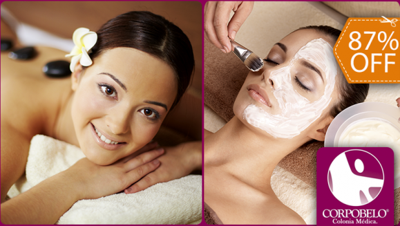 [Image: ¡Paga $22 en Lugar de $165 por 2 Sesiones de Spa que Incluye: 1 Mascarilla Facial Purificante VIP Peel Off + 1 Masaje Relajante + 1 Masaje de Piedras Calientes!m]