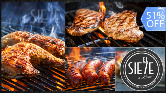 [Image: ¡Paga Q91 en lugar de Q185 por Exquisita Parrillada para 2 que Incluye: 8 Oz. de Puyazo Importado + 8 Oz. de Pollo + 8 Oz. de Longaniza + Guarniciones de Arroz o Papa a la Parrilla + Tortillas Ilimitadas!m]