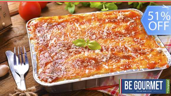 [Image: ¡Paga Q99 en lugar de Q200 por Banquete Italiano para Llevar de Lasaña a Elección entre Alfredo con Pollo, Boloñesa o Vegetariana en Salsa Blanca o Roja (Hasta para 8 Personas) + Verduras Horneadas Aromatizadas con Finas Hierbas!m]