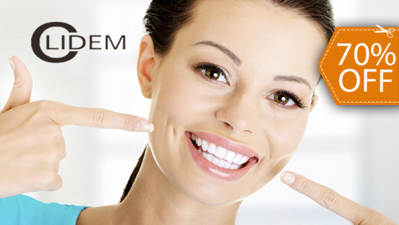 [Image: ¡Paga $70 en lugar de $230 por Blanqueamiento Dental con Sistema Zoom + Limpieza con Ultrasonido + Diagnóstico con Cámara Intraoral + Evaluación de Cordales en Clidem!m]