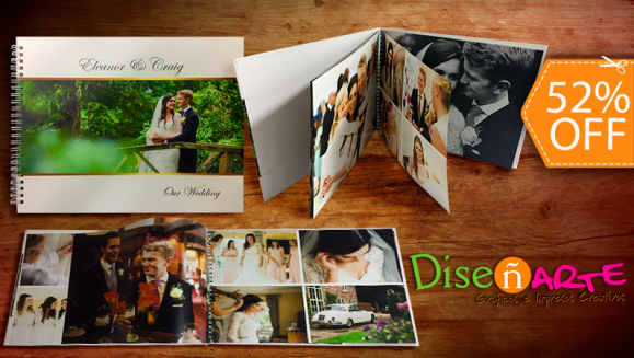 [Image: ¡Paga $12 en Lugar de $25 por Photobook o Álbum de Fotos Tipo Revista de 50 Fotografías de Alta Calidad, con Pasta Dura Personalizada, Laminada Brillante o Mate y con Anillado!m]
