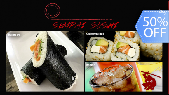 [Image: ¡Paga Q67 en lugar de Q133 por 2 Rollos de Sushi a Elección entre California Roll, Burritoshi o Vegetariano + 2 Bebidas!m]