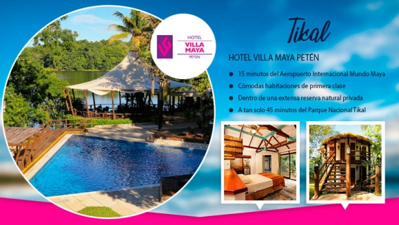 [Image: ¡Paga Q585 en lugar de Q976 por una estadía para 2 adultos y un máximo de 2 niños en el destino de tu elección: Villa Colonial en Antigua, Villa Santa Catarina en Atitlán, Villa Caribe en Livingston, Villa Maya u Hotel Maya Internacional en Petén!m]