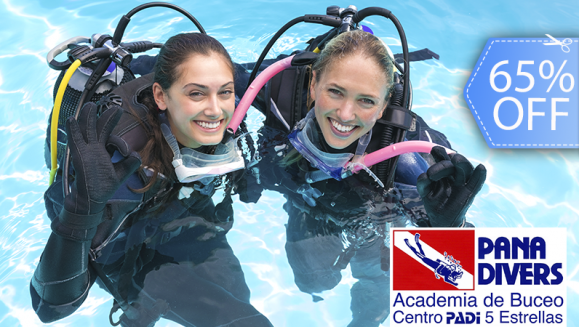 [Image: ¡Paga Q350 en vez de Q1,000 por Curso Introductorio al Buceo para 2 Personas en Piscina Climatizada que Incluye: Clase Previa + Equipo de Buceo Scuba + Foto Digital en Superficie y Bajo el Agua + 25% de Descuento en Curso Open Water Diver PADI!m]