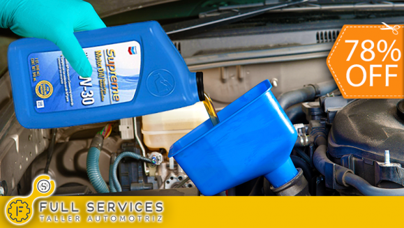 [Image: ¡Paga $29 en Lugar de $130 por Cambio de Aceite (4/4) 10W30 o 20W50 Marca CHEVRON + Filtro de Aceite Elemento o Estándar + Lavado de Motor o 1 Galón de Refrigerante + Check Engine + Revisión Digital de Líquido de Frenos y Más!m]