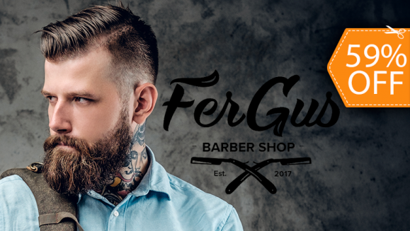 [Image: ¡Paga $9 en Lugar de $22 por 2 Cortes de Cabello o 2 Afeitados de Barba + 2 Lavados + 2 Aplicaciones de Gel o Cera + 2 Cervezas o Gaseosas!m]