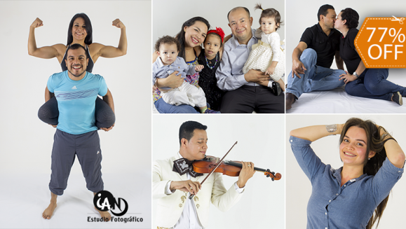 [Image: ¡Paga $23 en Lugar de $100 por Sesión Fotográfica Profesional en Estudio hasta para 5 Personas + DVD con las 30 Mejores Fotografías Editadas en Alta Resolución + Video con las Fotografías Editadas + 1 Foto Digital con Diseño de Marco Temático!m]