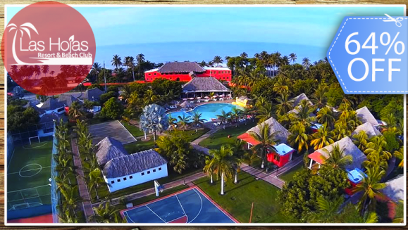 [Image: ¡Paga Q399 en vez de Q1,119 por Estadía de 1 Noche Hasta para 4 Personas en Bungalow Junior en el Exclusivo Las Hojas Resort Beach and Club en la Costa del Sol, El Salvador!m]