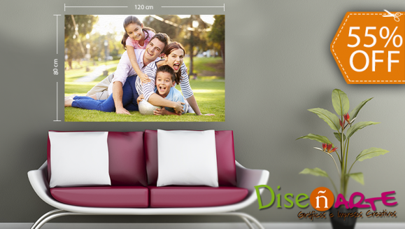 [Image: ¡Paga $18 en Lugar de $39.55 por Fotografía o Imagen Impresa en Lona Mate o Brillante y Montada en Marco de Madera de Medidas Gigantes: 120x80 cms!m]