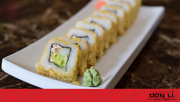 [Image: ¡Paga $23 en Lugar de $46 por Banquete de Sushi hasta para 5 Personas que Incluye: 1 Crunchy Crab Roll + 1 Honolulu Roll + 1 Manhattan Roll + 1 Char Siu Roll + 1 California Roll + 1 Orden de Wantanes de Pollo + 1 Pichel De Té Helado!m]