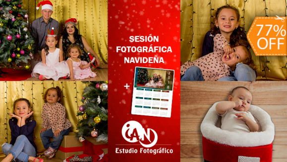 [Image: ¡Paga $23 en Lugar de $100 por Sesión Fotográfica hasta para 5 Personas en Set Navideño + DVD con Las 15 Mejores Editadas en Alta Resolución + Fotocalendario!m]