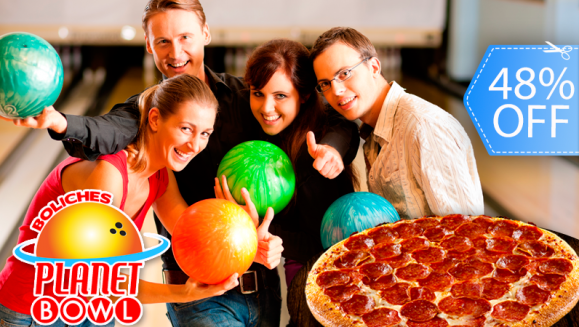 [Image: ¡Paga Q125 en vez de Q240 por 1 Hora de Boliche hasta para 5 Personas + Pizza Mediana de 12" a Elección!m]
