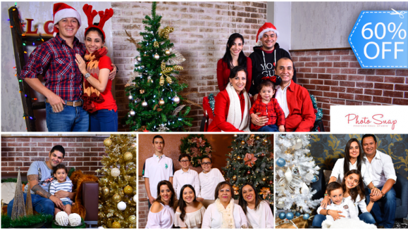 [Image: ¡Paga Q109 en lugar de Q275 por Sesión Fotográfica Navideña hasta para 12 Personas: 3 Sets Temáticos + 4 Fotografías Impresas 4” x 6” + Fotos Digitales de la Sesión!m]