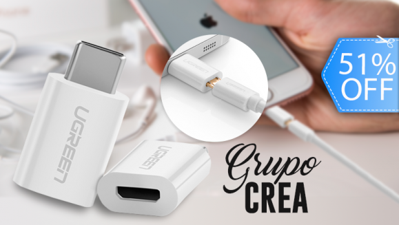 [Image: ¡Carga y Sincroniza tu Dispositivo Apple (iPhone, iPad o iPod) sin Problemas! ¡Paga Q95 en lugar de Q195 por Adaptador de Conector Lightning a Micro USB con Certificación MFI!m]