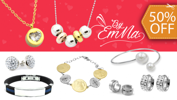 [Image: ¡Paga $11 en Lugar de $22 en Joyería de Acero Inoxidable: Collares, Pulseras, Aritos, Dijes y Más!m]