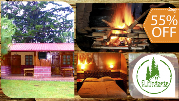 [Image: ¡Paga $55 en Lugar de $122 por Estadía de 1 Noche para 4 Personas + 2 Sopas de Gallina + 1 Quesadilla para Compartir + 4 Cafés + Tour en El Bosque + Fogata Nocturna y Más!m]
