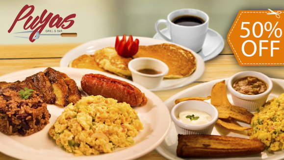 [Image: ¡Paga $8 y Consume $16 en el Menú de Desayunos de Puyas Grill!m]