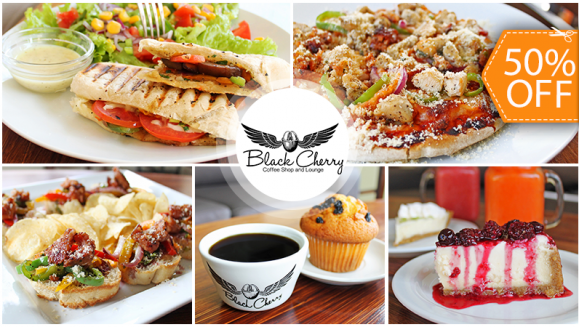 [Image: ¡Paga $7 y Consume $14 en Todo el Menú de Black Cherry Coffee Shop and Lounge!m]