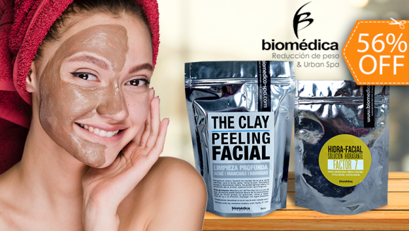 [Image: ¡Hasta 6 Meses de Tratamiento Facial! ¡Paga $35 en Vez de $80 por Peeling para Uso en Casa Marca “The Clay” para Eliminar Acné, Manchas, Estrías, Puntos Negros, Cicatrices, Ojeras y Arrugas + Hidra Facial!m]