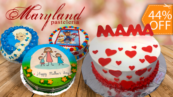 [Image: ¡Paga $25 en Lugar de $44.95 por Pastel Redondo de 40 Porciones con Relleno Premium + Decoración para Mamá o con Fotografía o Imagen Impresa en Papel de Arroz!m]