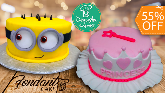 [Image: ¡Paga $40 en Lugar de $89 por Pastel de Fondant de 40 Porciones y con Decoración 2D + Entrega a Domicilio!m]